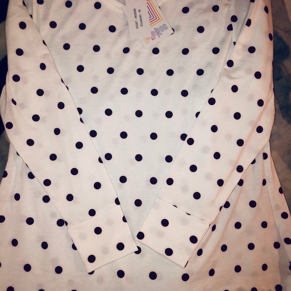 Lularoe long sleeve Elizabeth top size medium NWT